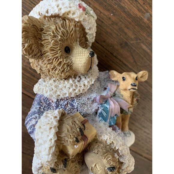 Vintage Greenbrier International Santa Teddy Bear Christmas Presents Figurine - Picture 6 of 16
